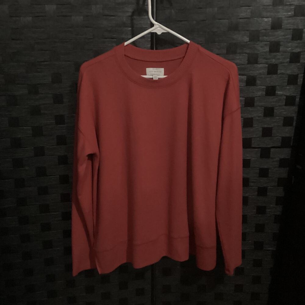 Lucky Brand Super Soft Cloud Jersey Lightweight Sweater Cozy Crewneck Top Size M